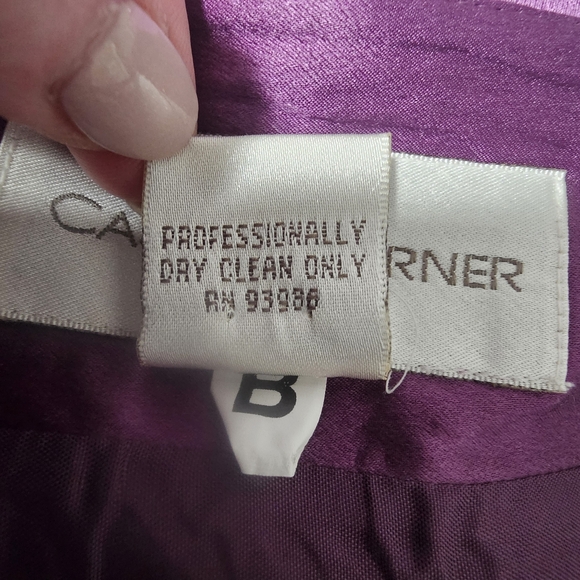 Vintage Y2K Silk Slip Dress Purple Maxi Midi Black Rose Spaghetti Strap Size 12 - Picture 11 of 11